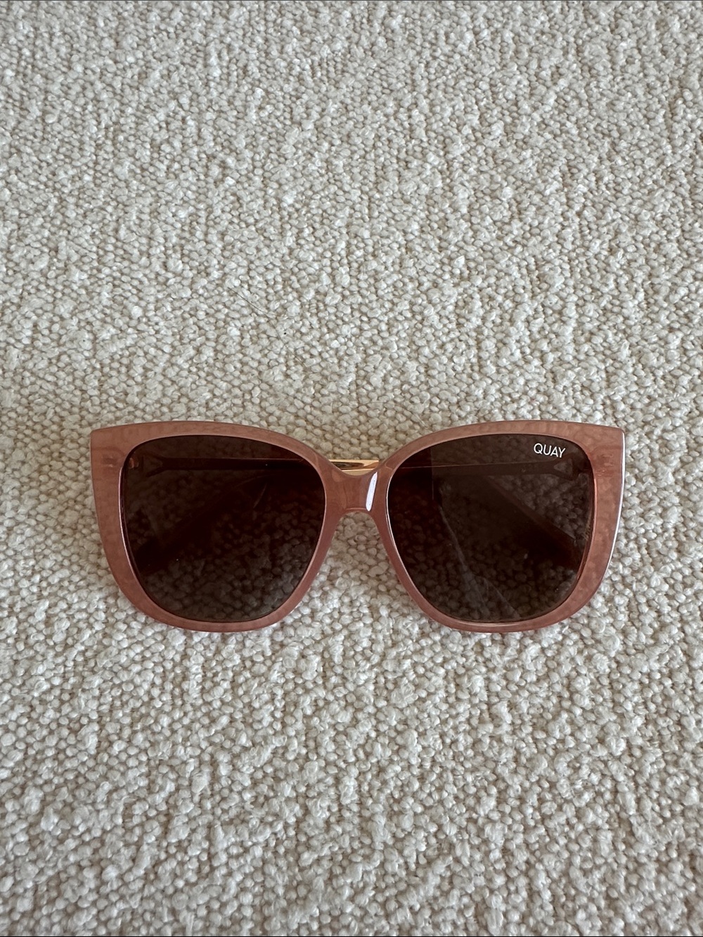 Quay Australia Rose Pink Square Sunglasses